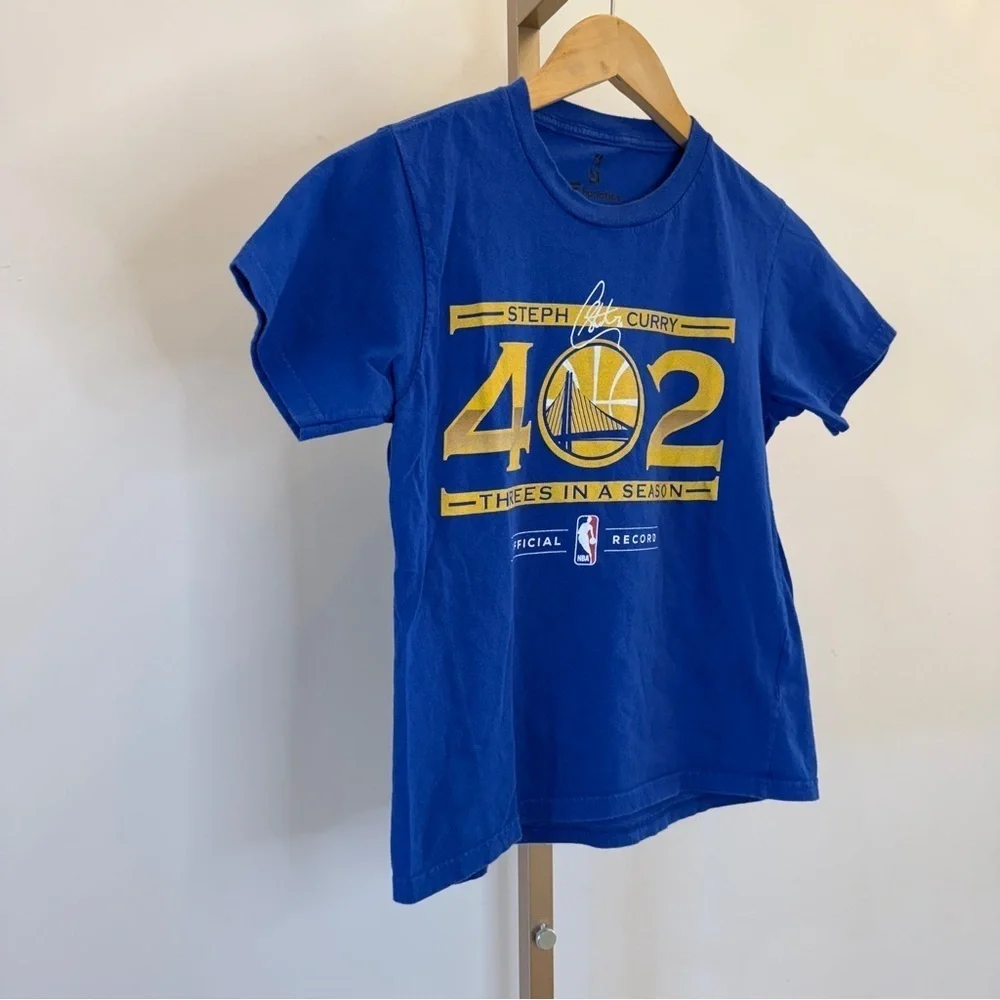 Fanatics Steph Curry Golden State Warriors Blue Graphic T-Shirt  Youth M Casual